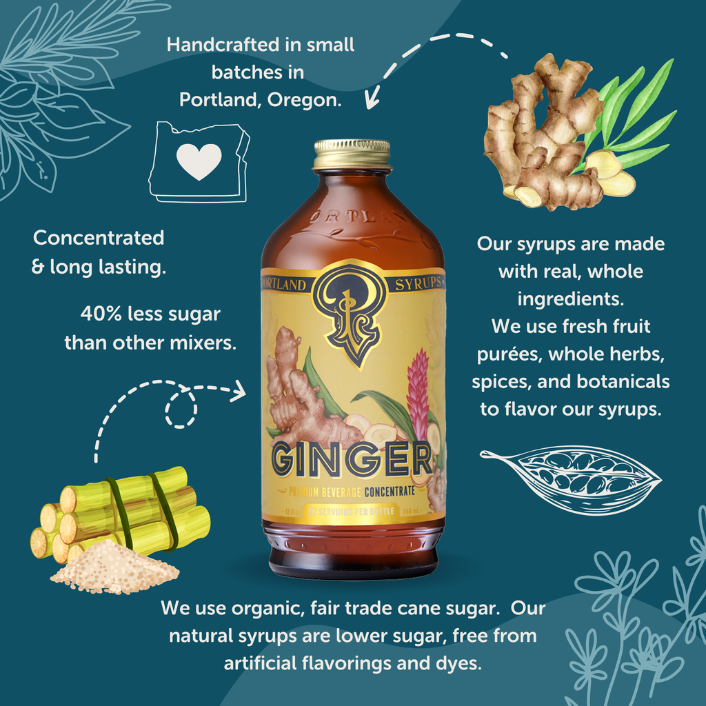 Portland Syrups Craft Ginger Cocktail & Coffee Syrup — 12 oz