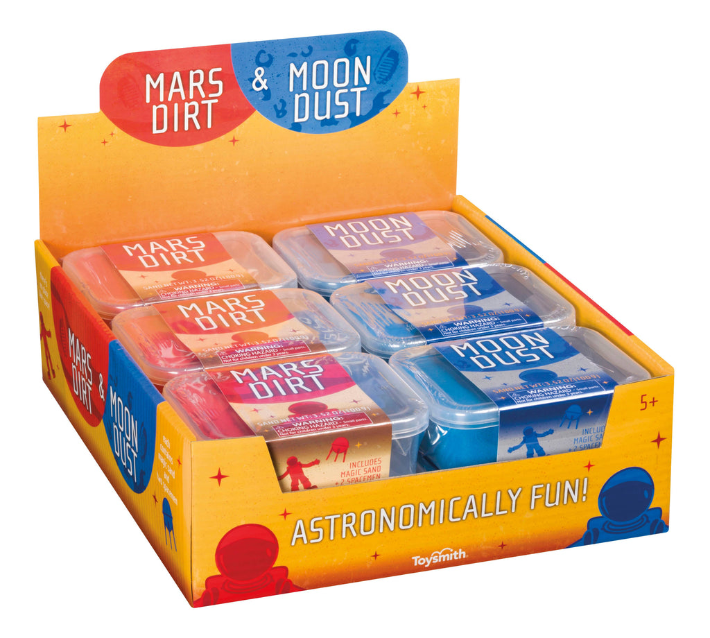 Toysmith Mars Dirt & Moon Dust Kinetic Sand with Space Figurine