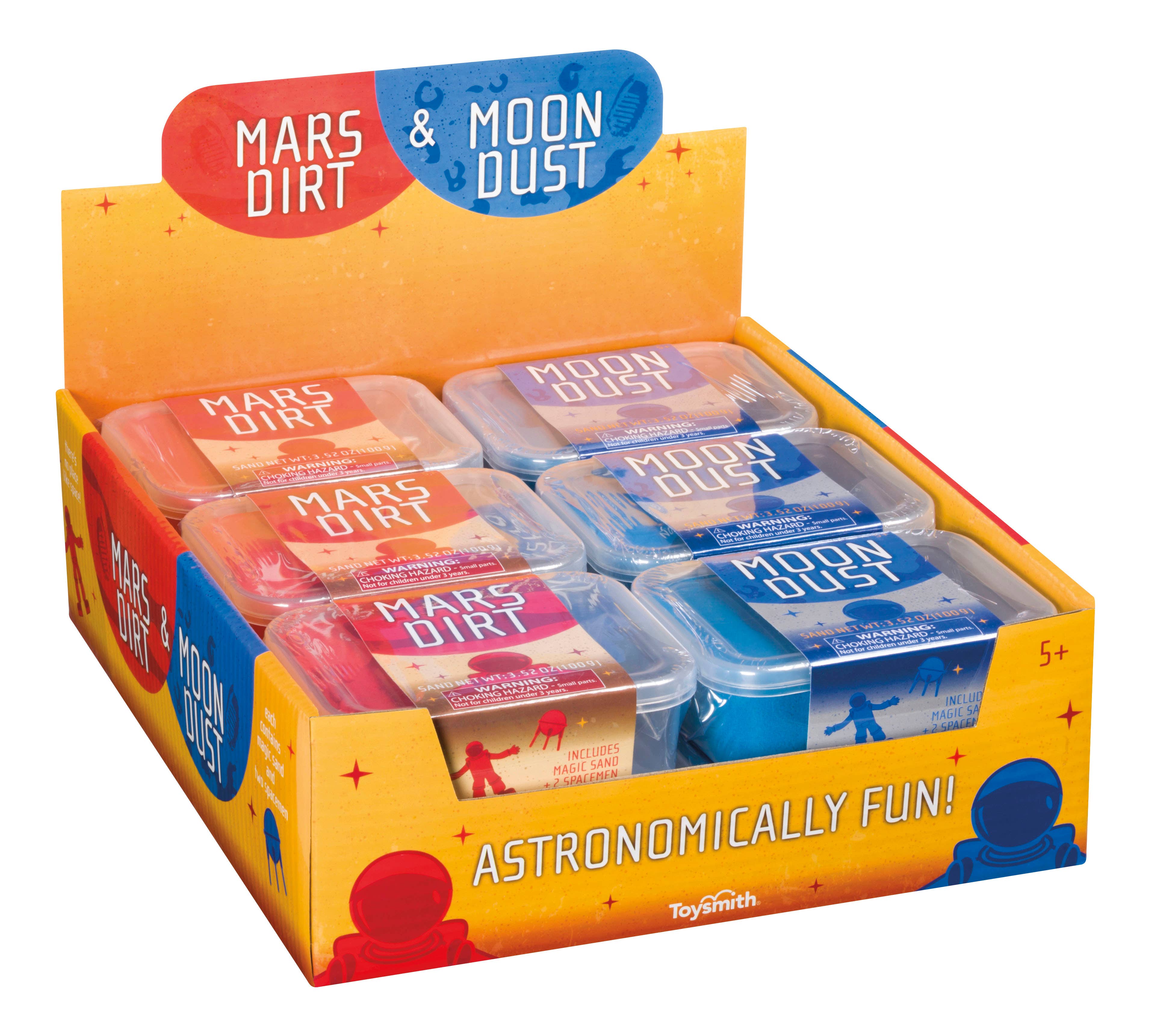 Toysmith Mars Dirt & Moon Dust Kinetic Sand with Space Figurine