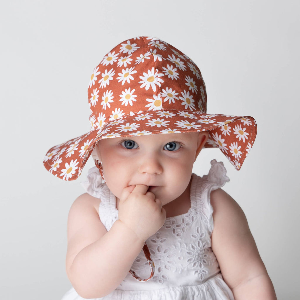Huggalugs Ginger Daisy Sun Hat — UPF 50+