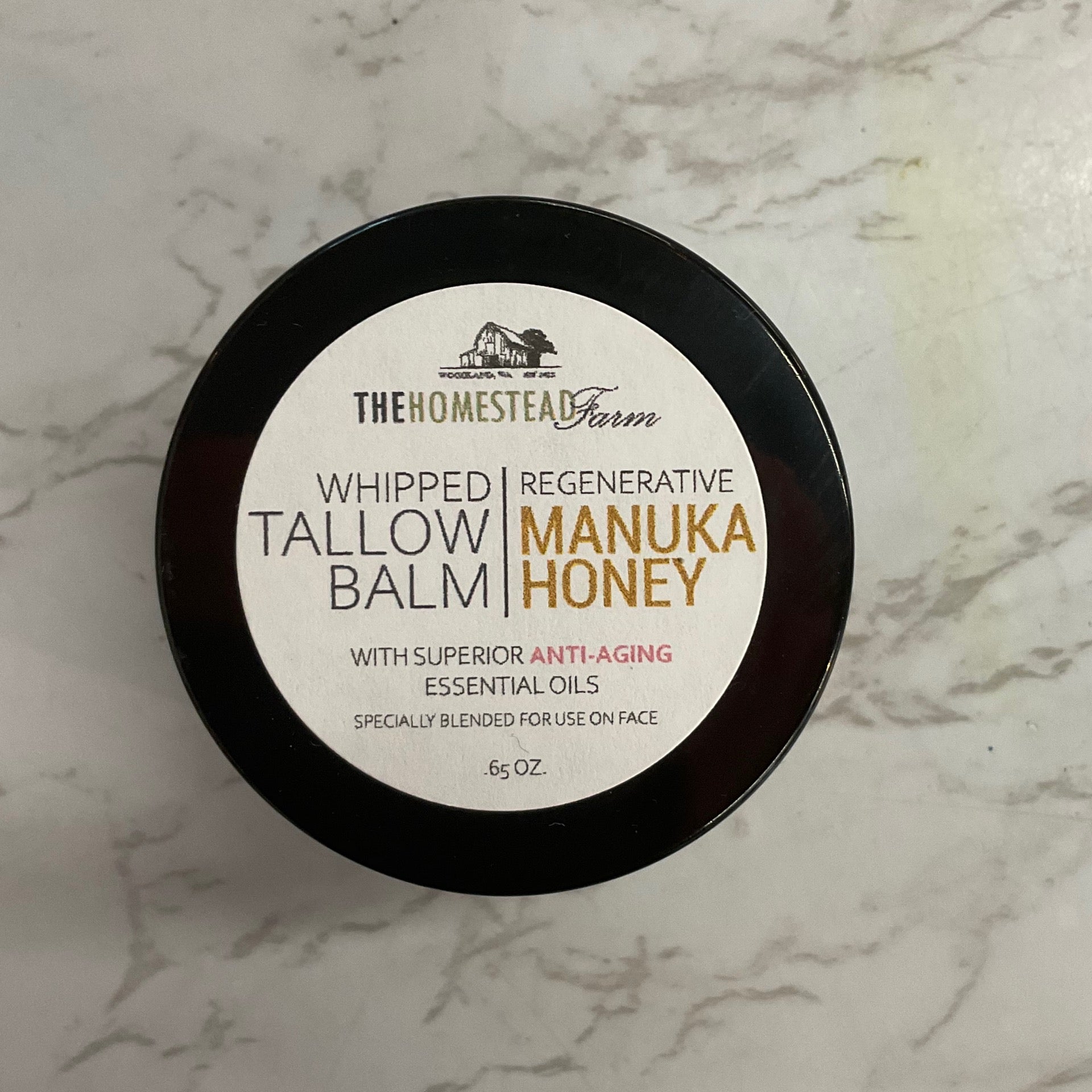 The Homestead Farm Tallow Whipped Balm with Manuka Honey, 1.4 oz