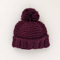 Huggalugs Plum Garter Stitch Beanie