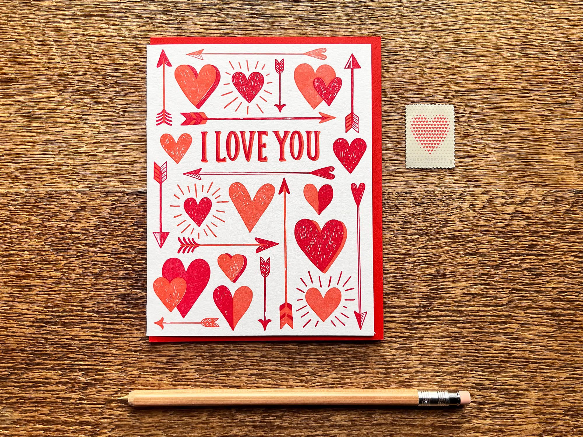 Noteworthy Paper & Press I Love You Hearts and Arrows Greeting Card
