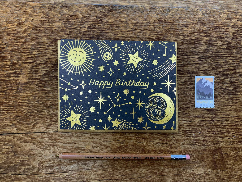Noteworthy Paper & Press Celestial Birthday Greeting Card