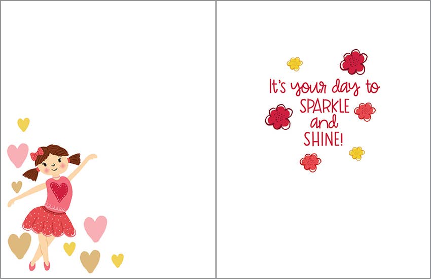 Gina B Birthday Card — Kids' Ballerinas