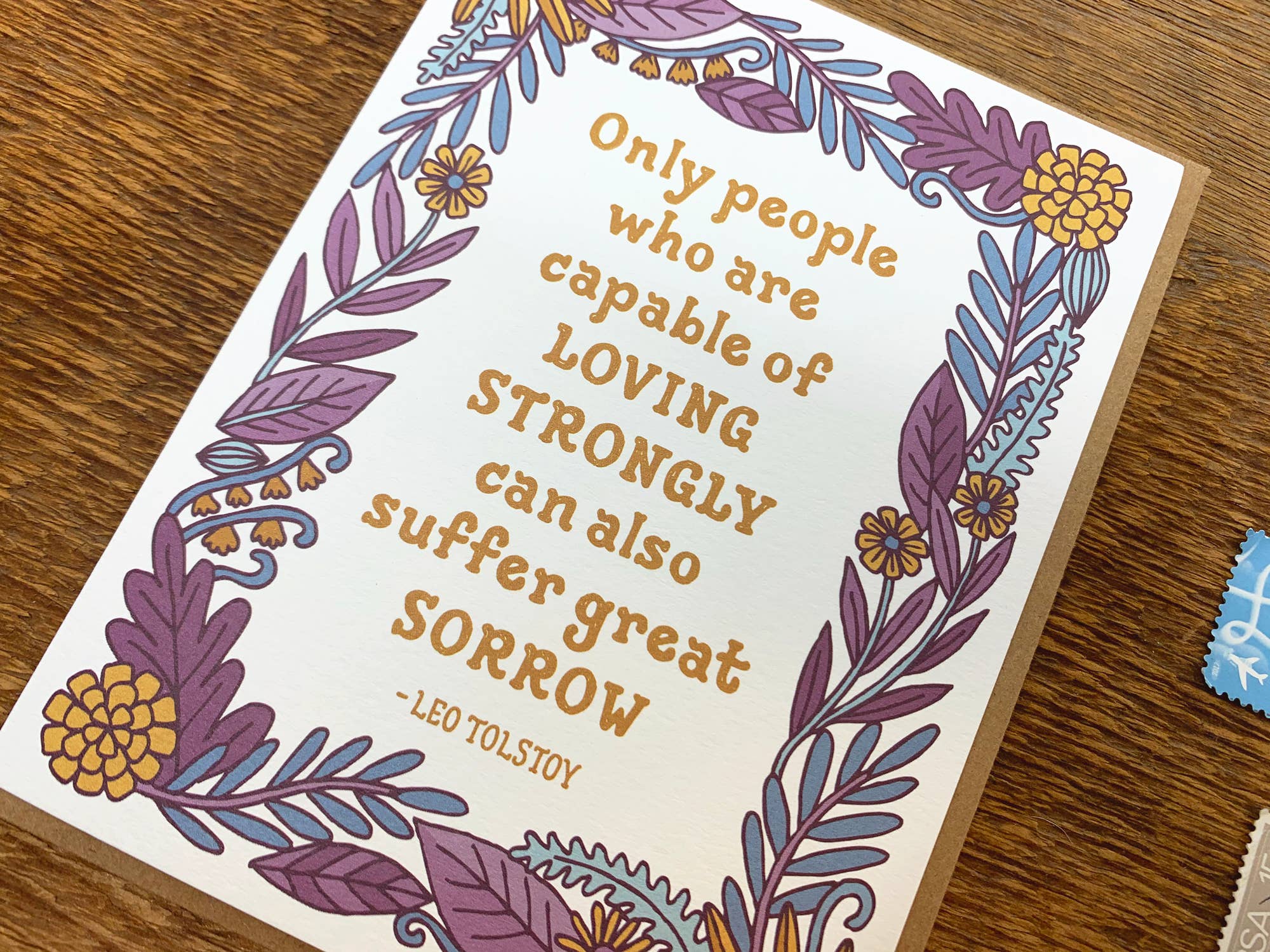 Noteworthy Paper & Press Tolstoy Sympathy Quote Greeting Card