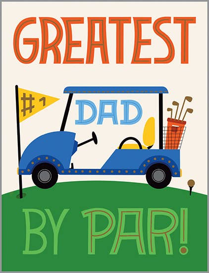 Gina B Father's Day Card — Dad Golf Cart