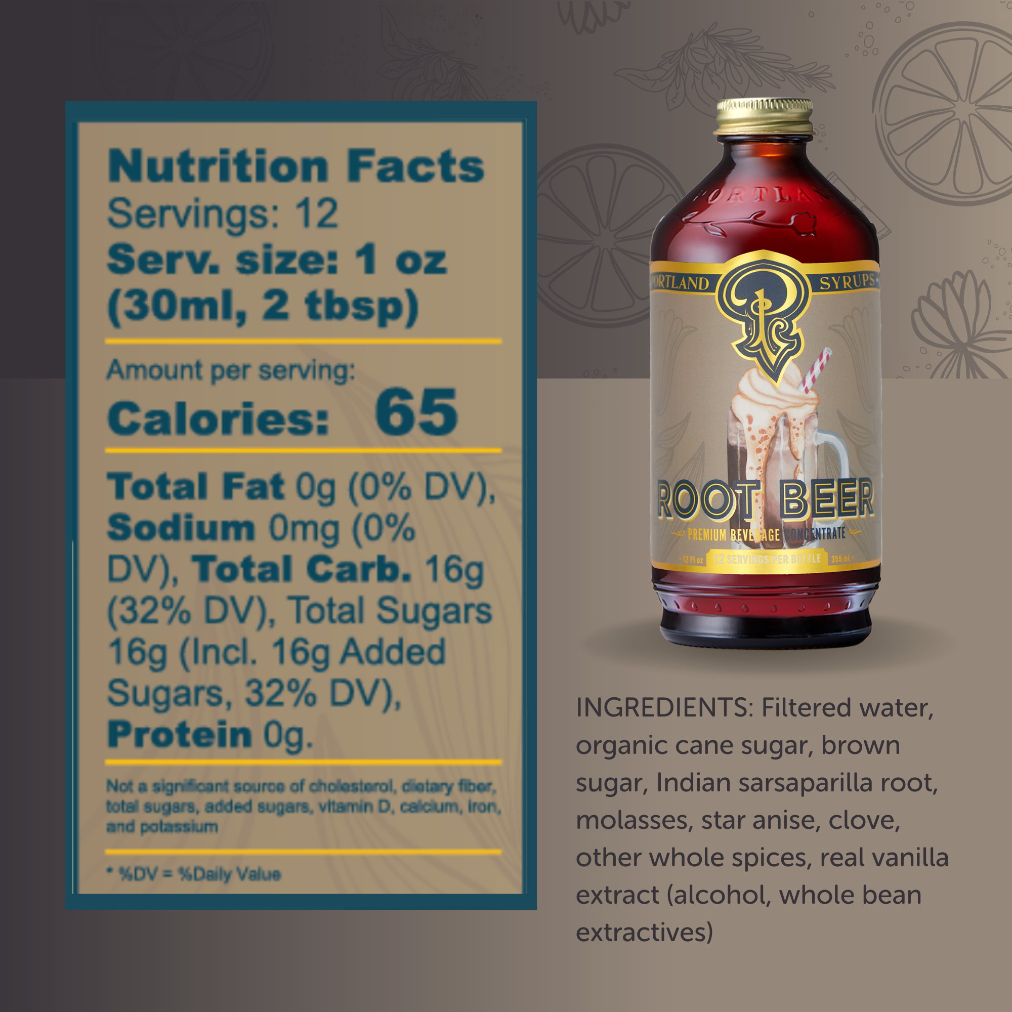 Portland Syrups Craft Root Beer Syrup — 12 oz