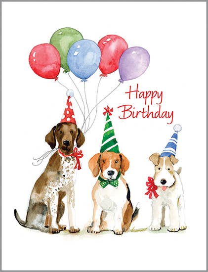 Gina B Birthday Card — Birthday Party Dogs