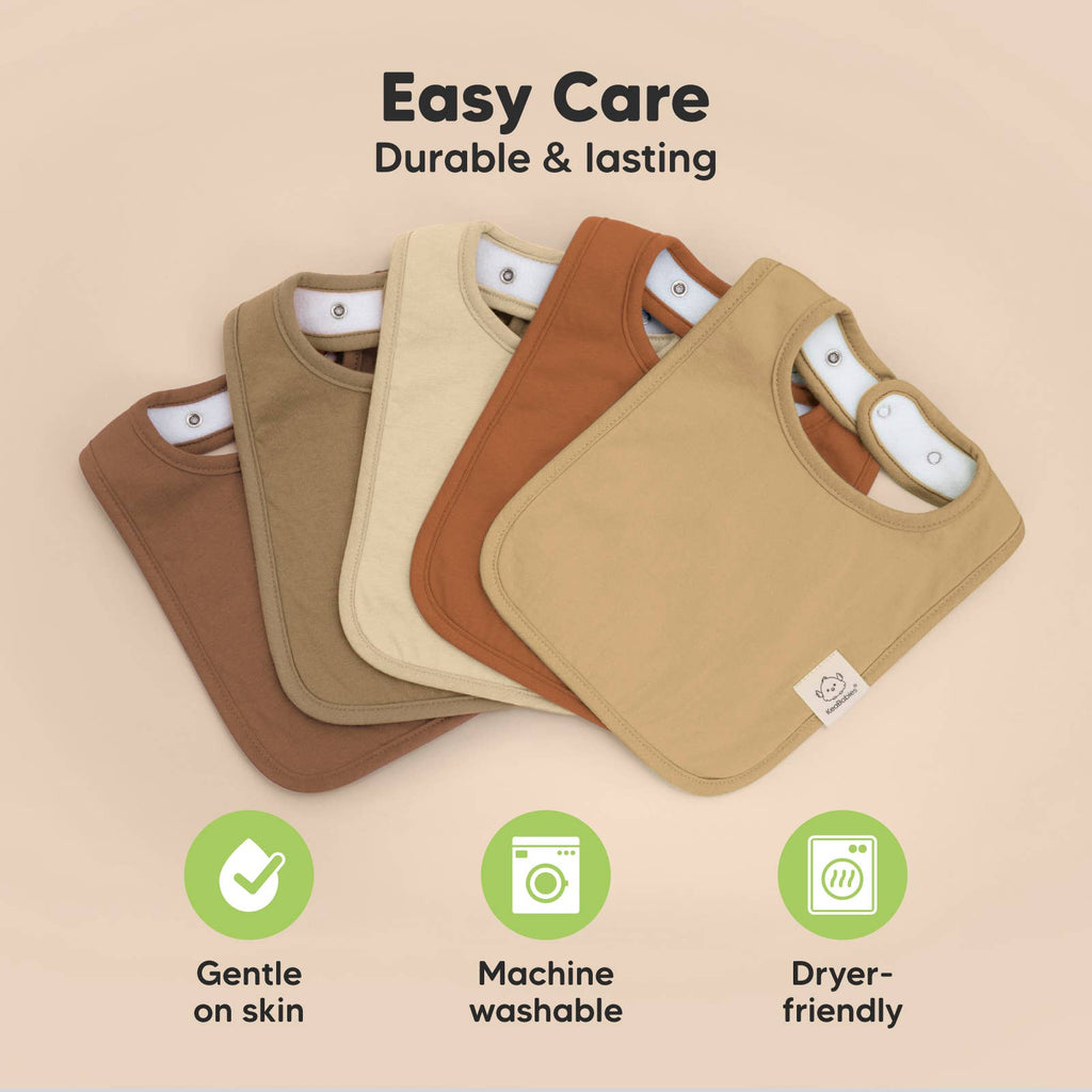 KeaBabies Coast Organic Cotton Drool Bibs — Terracotta (8-Pack)