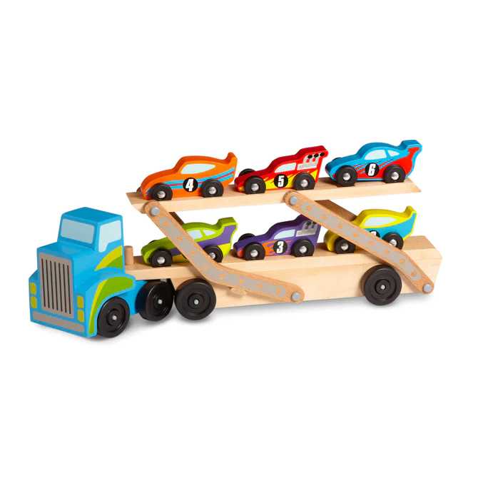 Melissa & Doug Race Car Carrier Truck