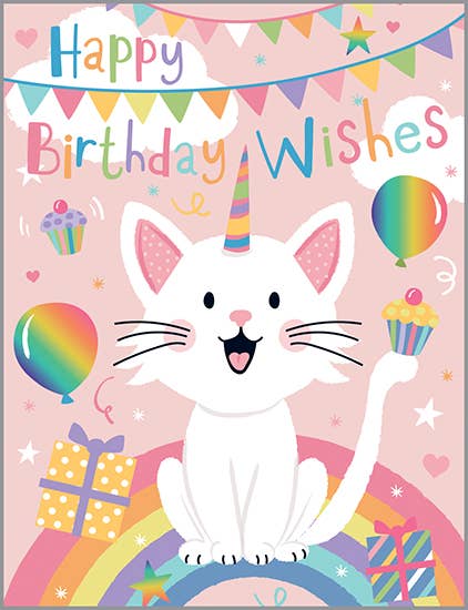 Gina B Birthday Card — Kids' Birthday Kitty