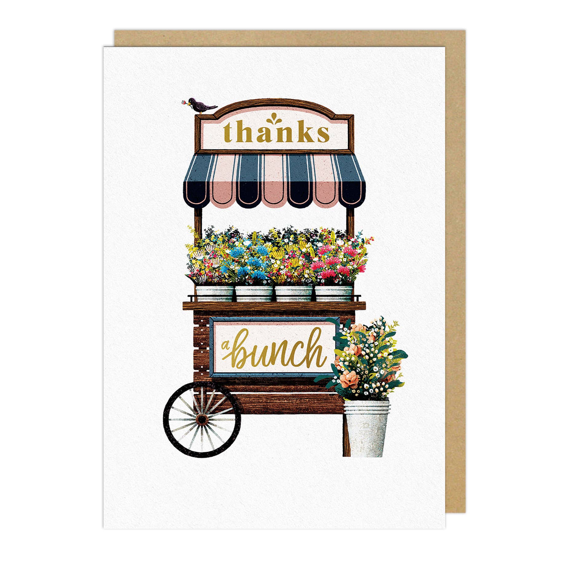 Notes & Queries Thank You Card — Flower Cart