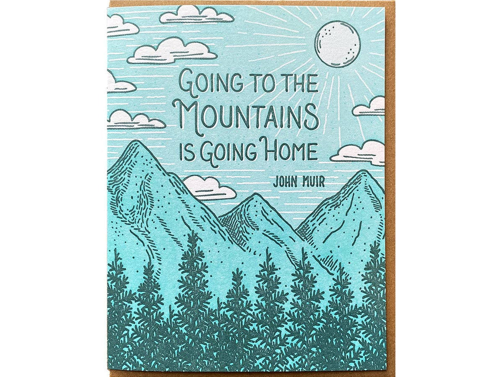 Noteworthy Paper & Press John Muir Mountains Quote Greeting Card