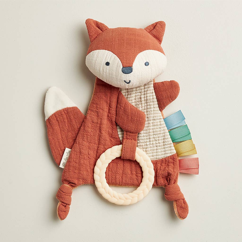 Itzy Ritzy Fox Bitzy Crinkle Sensory Toy with Teether