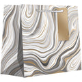 Jillson & Roberts Marbleized Silver Gift Bag — Large