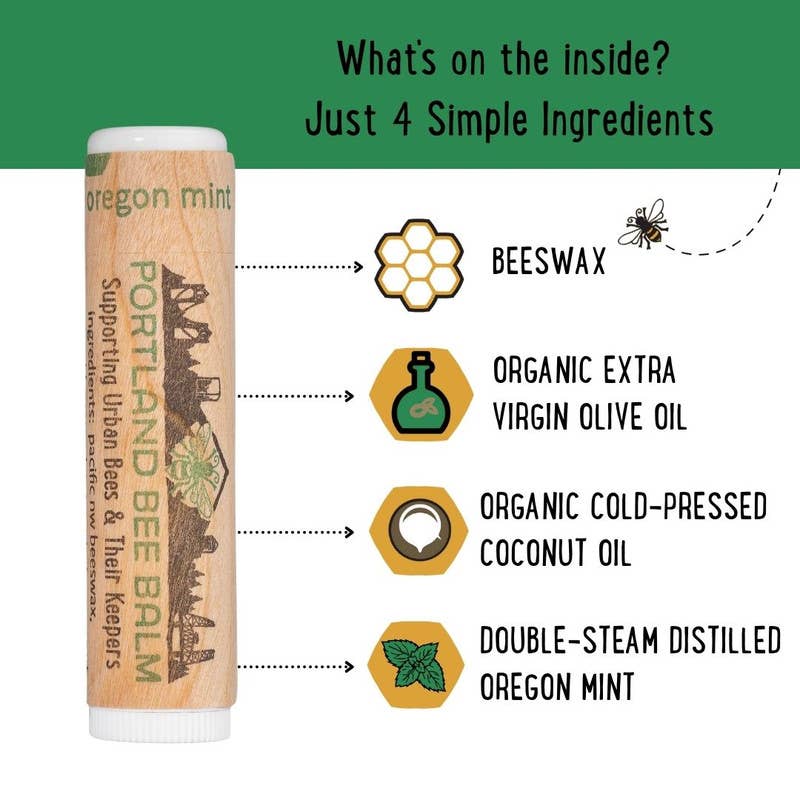Portland Bee Balm Oregon Mint Beeswax Lip Balm