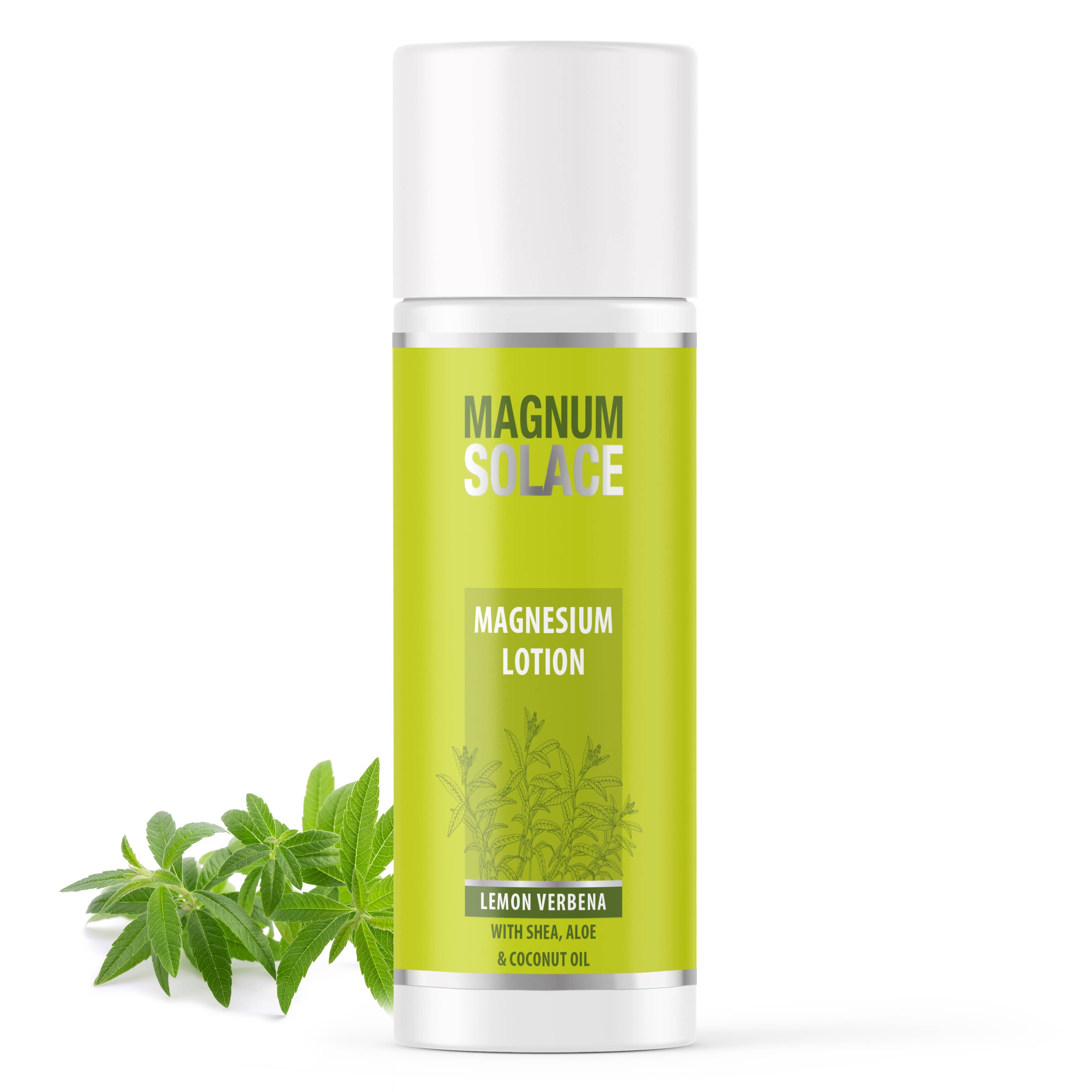 Magnum Solace Magnesium Lotion with Aloe, Shea and Coconut – Lemon Verbena