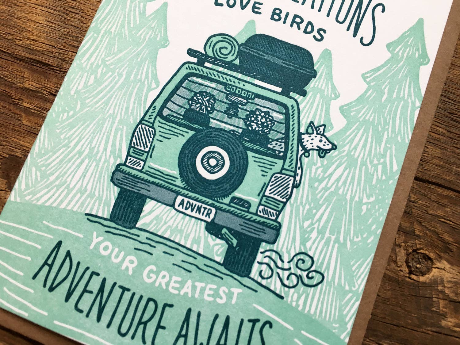 Noteworthy Paper & Press Love Birds Adventure Wedding Greeting Card
