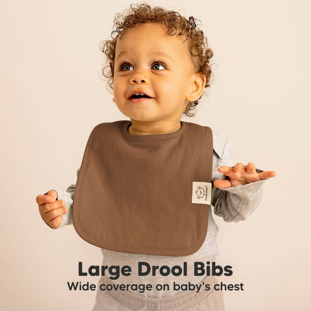 KeaBabies Coast Organic Cotton Drool Bibs — Terracotta (8-Pack)