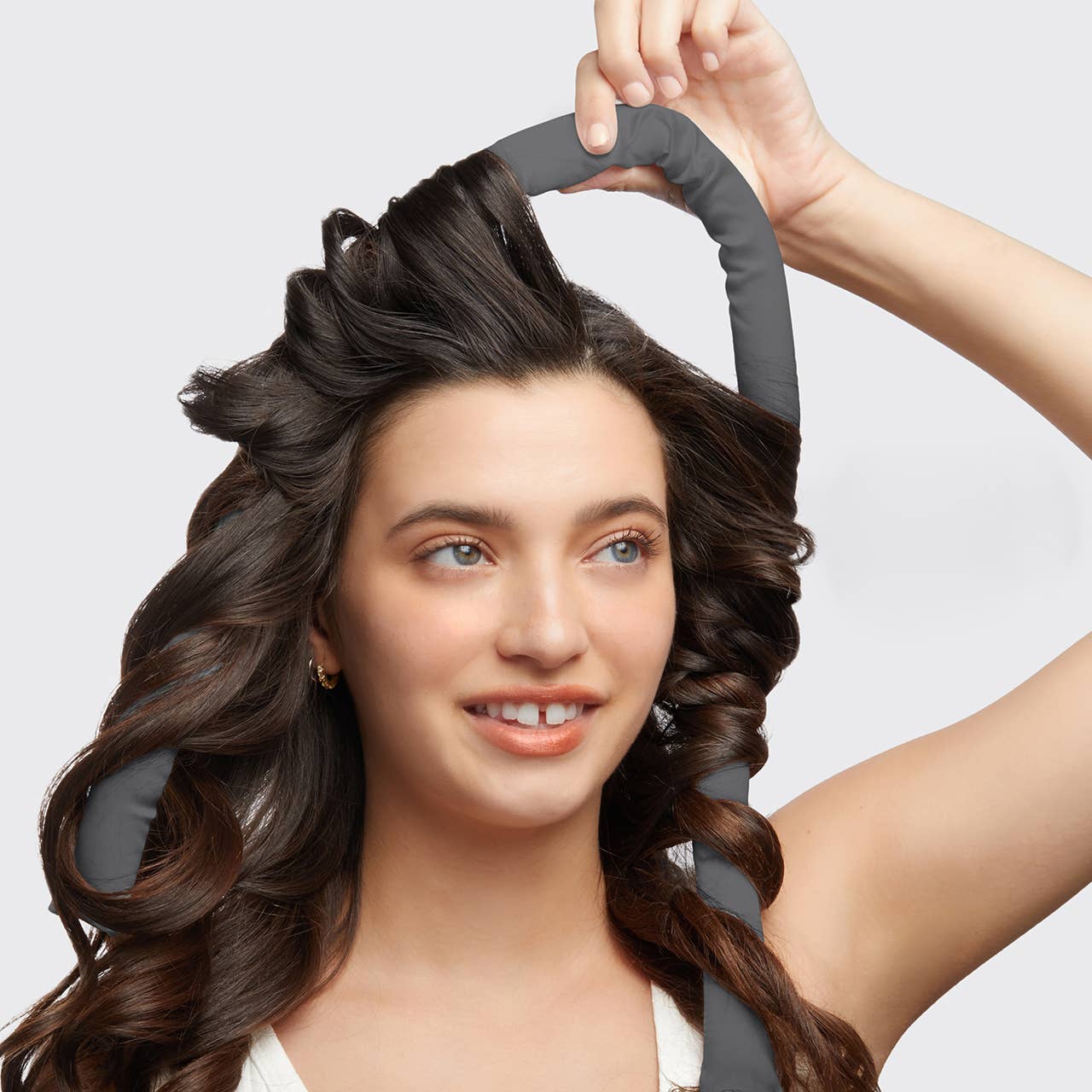 Kitsch Satin Heatless Curling Set — Charcoal
