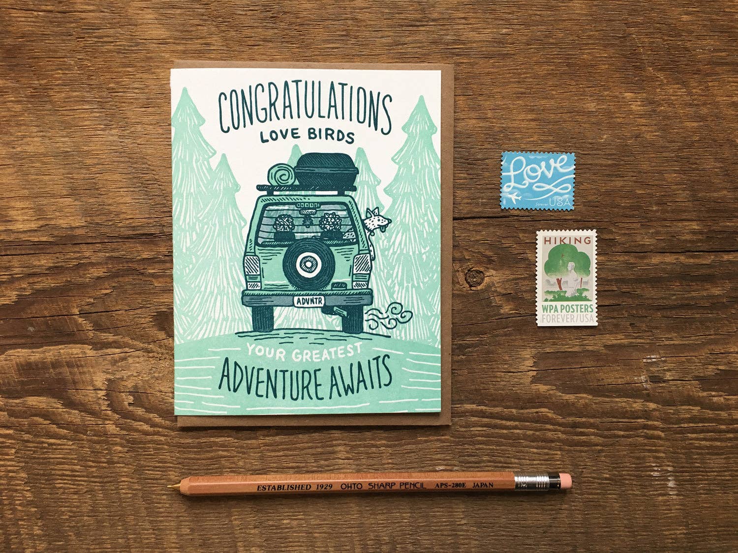 Noteworthy Paper & Press Love Birds Adventure Wedding Greeting Card