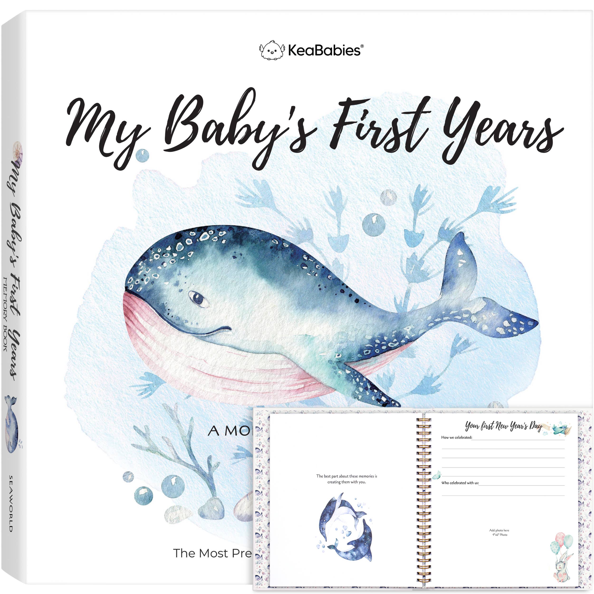 KeaBabies SeaWorld Baby Memory Book — First Years Keepsake Journal