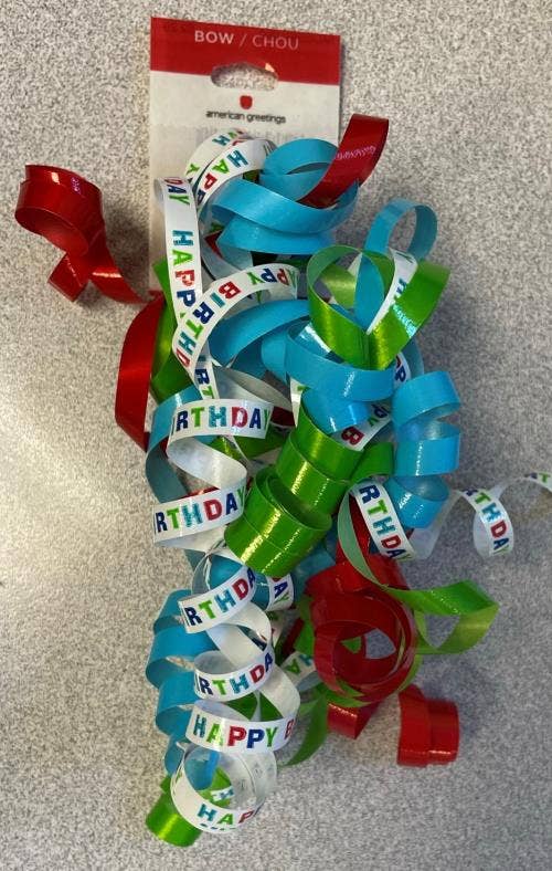 Bright Birthday Curly Gift Bow