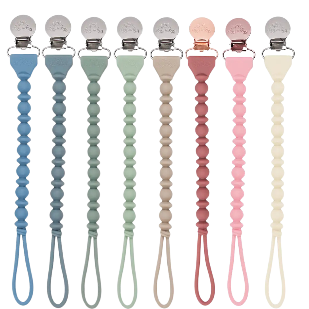 Itzy Ritzy Sweetie Strap Silicone Pacifier Clip