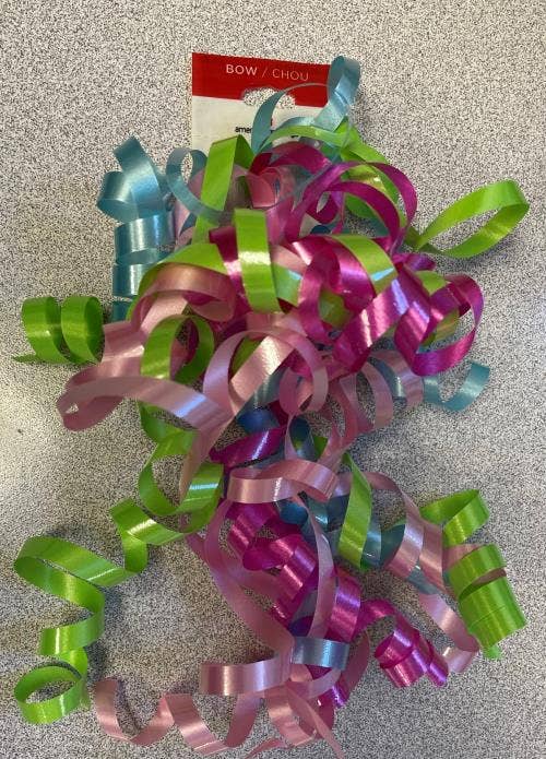 Rainbow Curly Gift Bow
