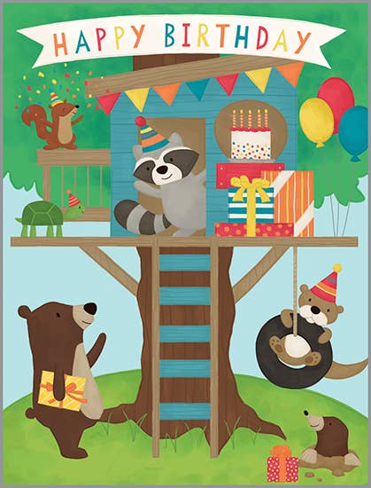 Gina B Birthday Card — Treehouse Party