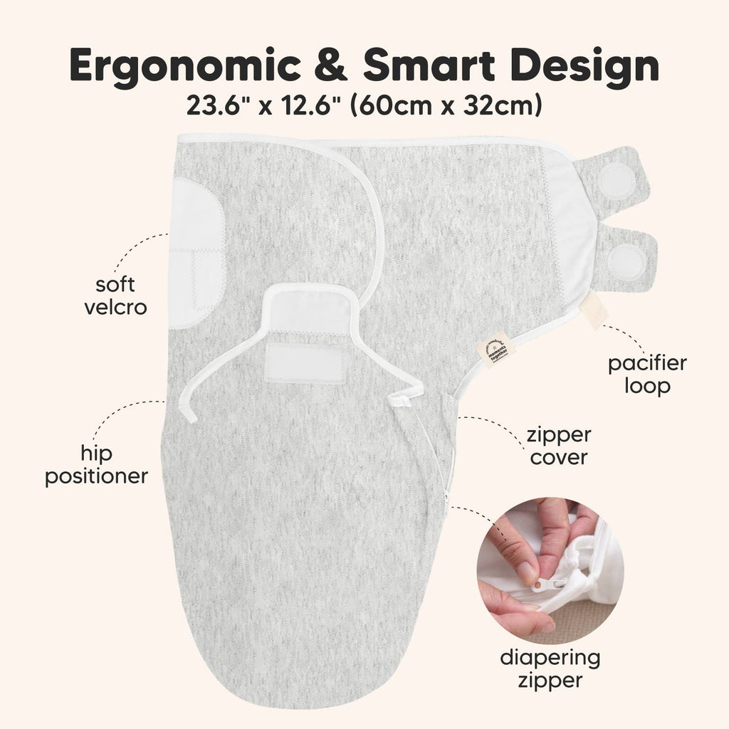 KeaBabies Soothe Zippy Swaddle Sacks — Aspire (3-Pack, 0-3 Months)