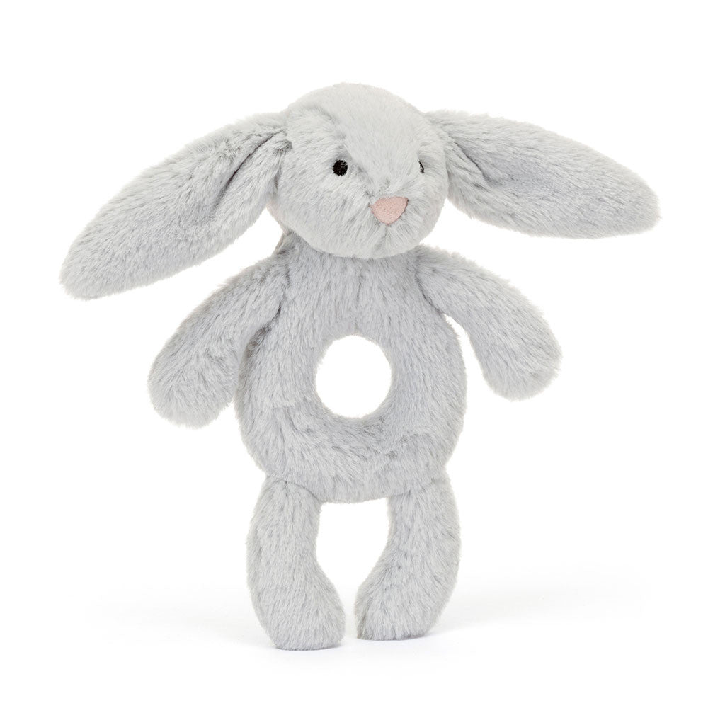 Jellycat Bashful Silver Bunny Ring Rattle -