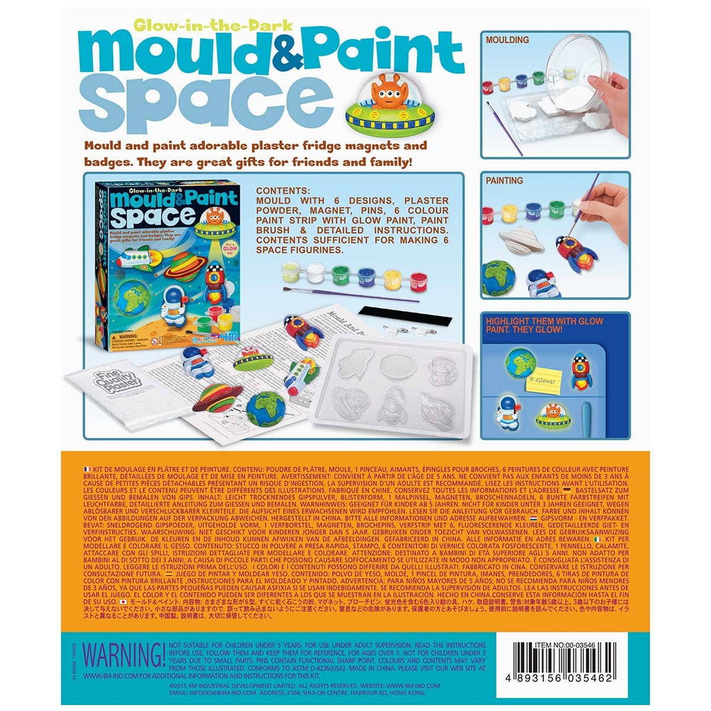 Toysmith 4M Glow-in-the-Dark Mould & Paint Space Figures