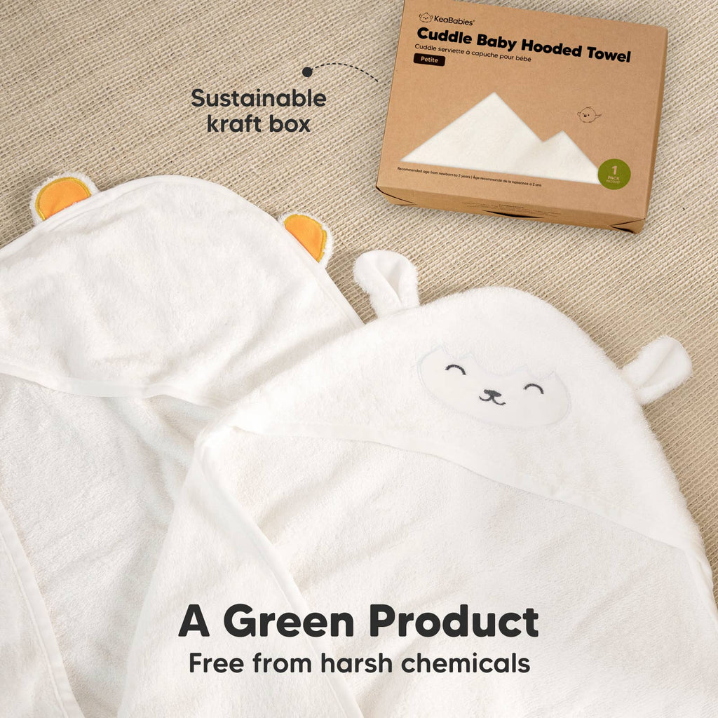 KeaBabies Plush Hooded Baby Towel — Lamb