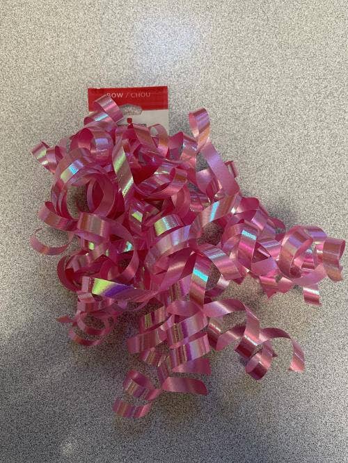 Blush Pink Curly Gift Bow