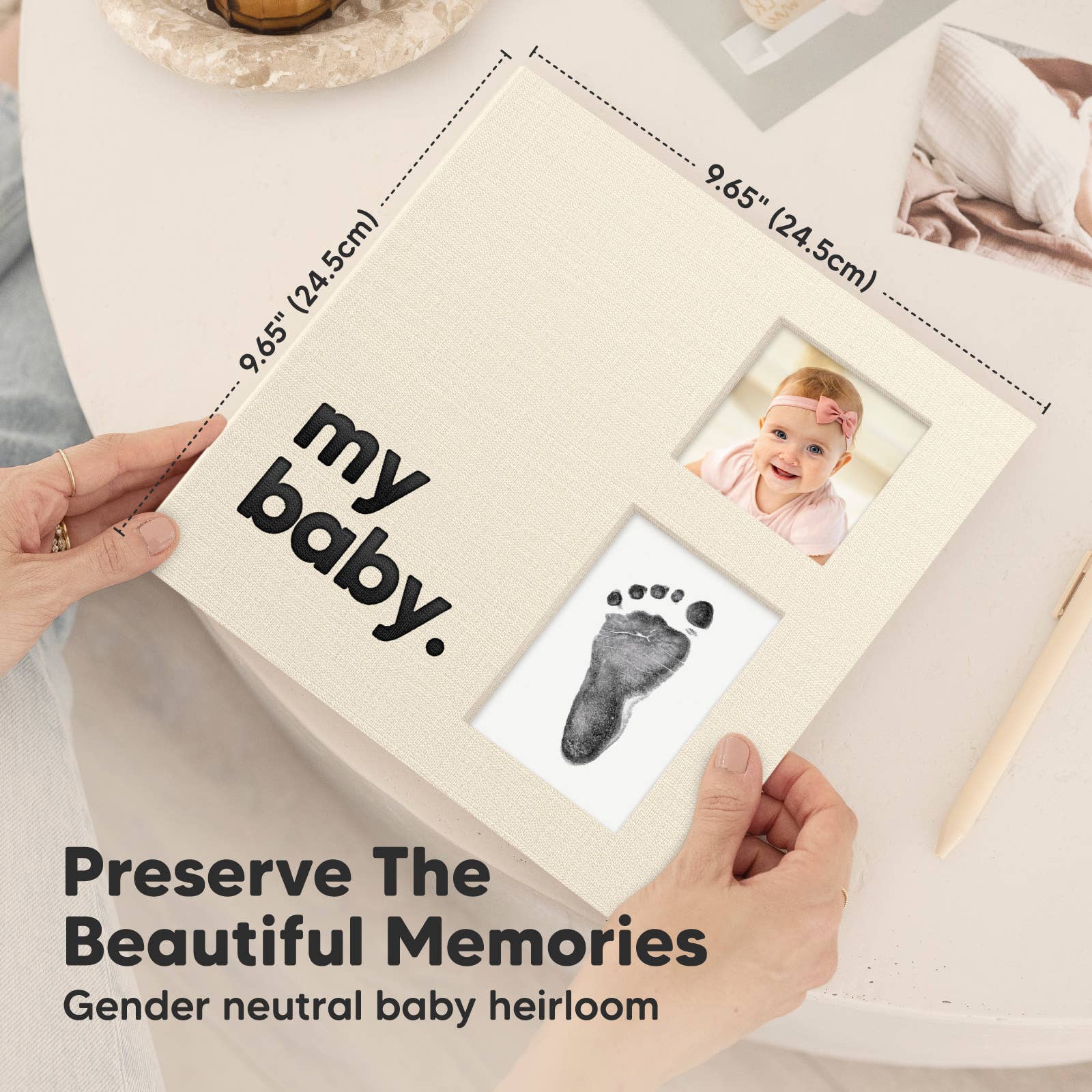 KeaBabies Frolic Baby Memory Book — Jet