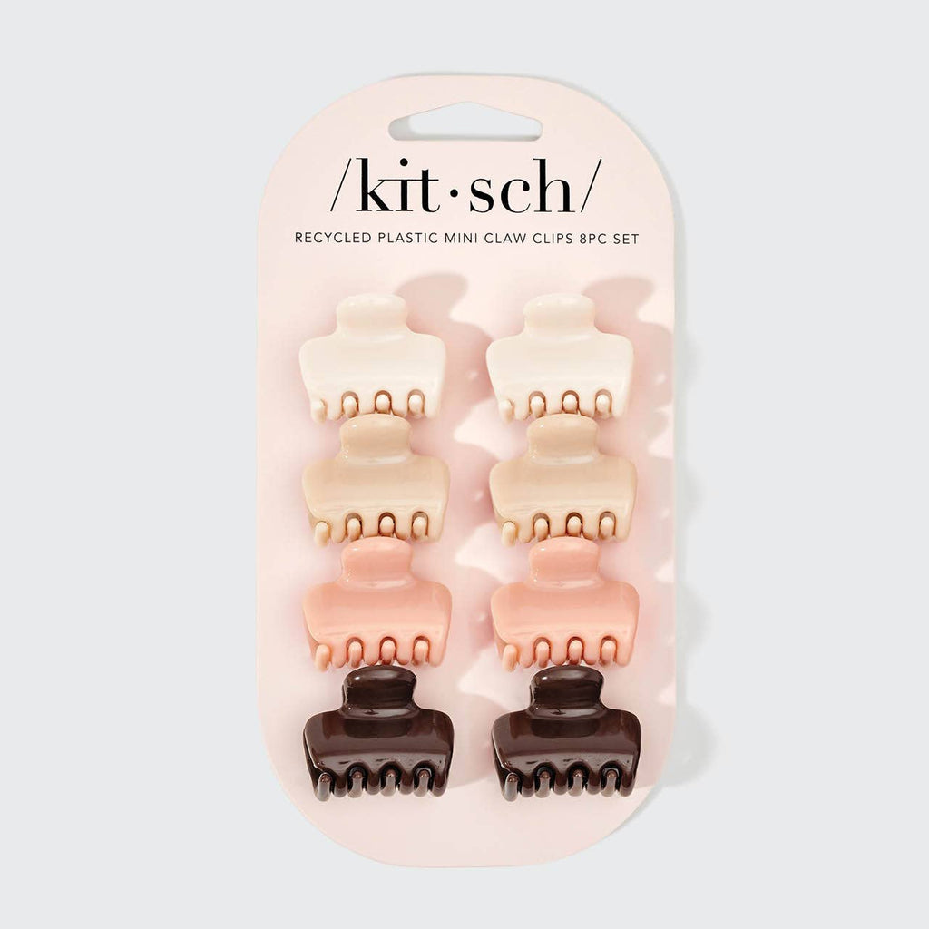 Kitsch Mini Cloud Claw Clips — Rosewood (8-Pack Set)