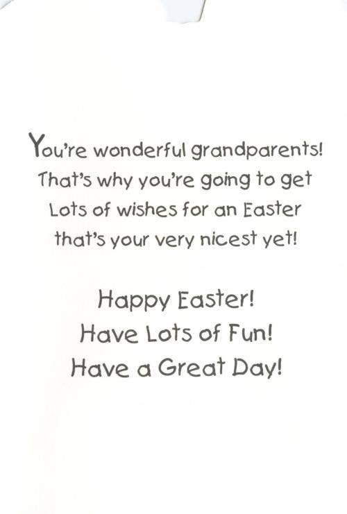 Easter Card for Grandparents with Envelope