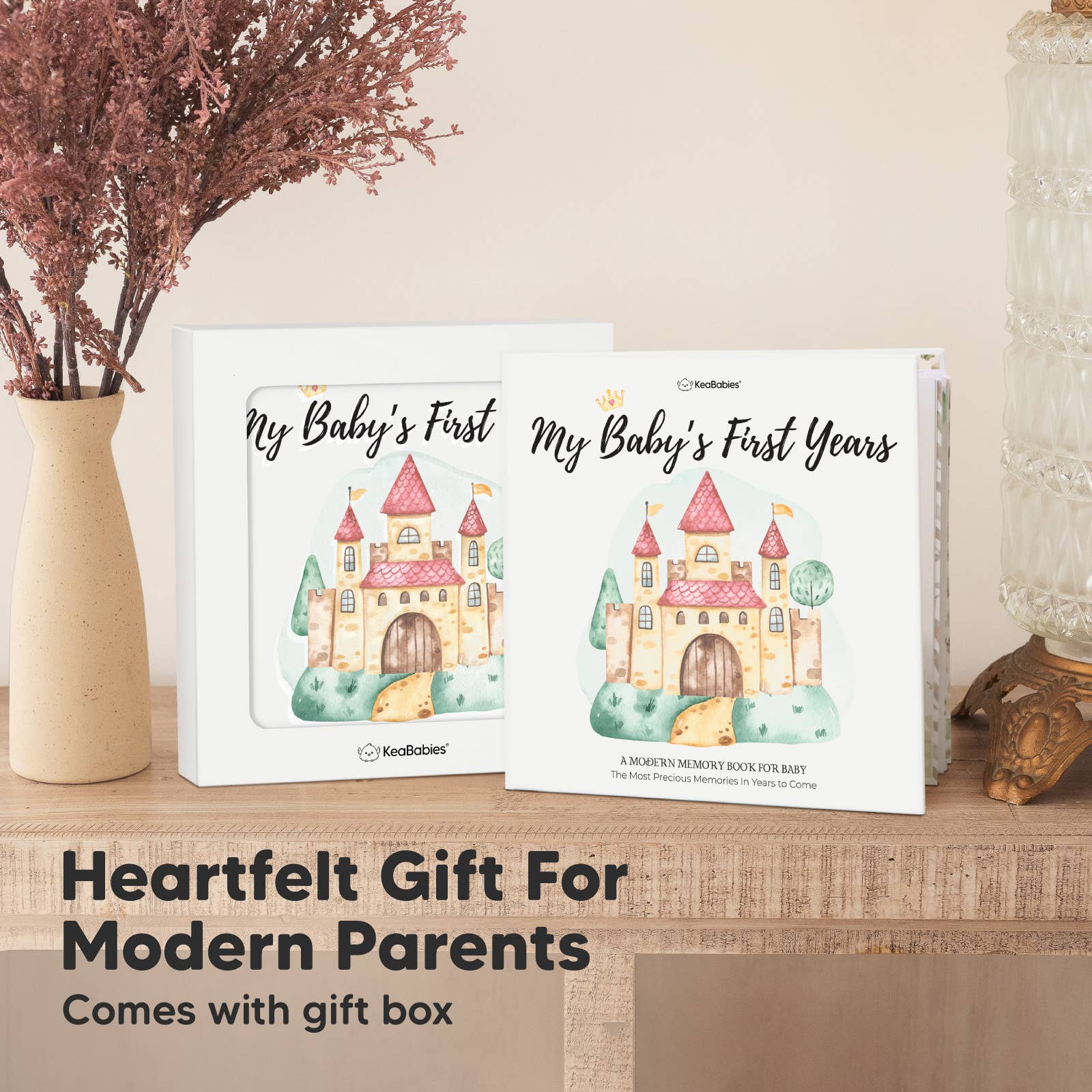 KeaBabies Castle Keepsake Baby Memory Book