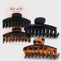 Kitsch Recycled Oversized Matte Claw Clips — 2-Piece Set
