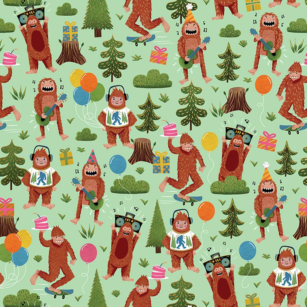Jillson & Roberts Bigfoot Party Wrapping Paper