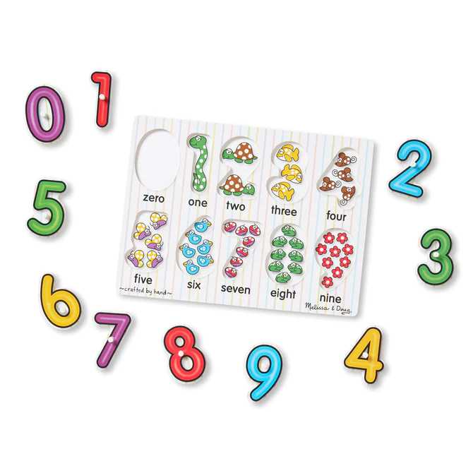 Melissa & Doug Number Wooden Peg Puzzle