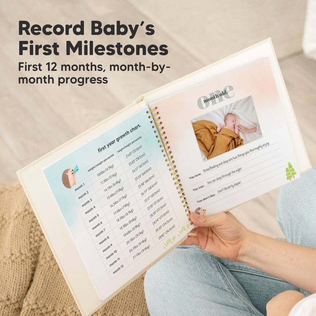 KeaBabies Frolic Baby Memory Book — Jet