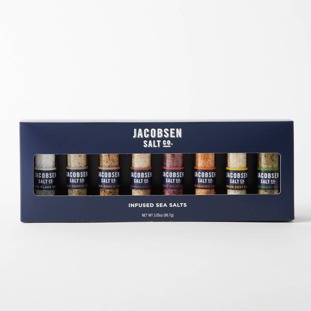 Jacobsen Salt Co Infused Sea Salt Gift Set – Eight Vial Collection