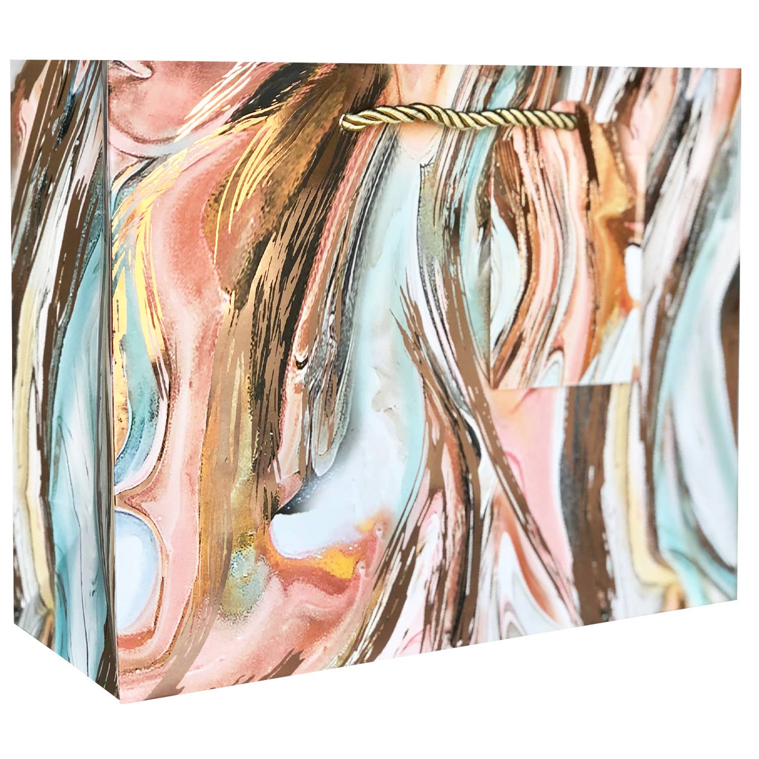 Jillson & Roberts Marbleized Magic Bronze Gift Bag — Medium