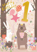 Notes & Queries 1st Birthday Card — Forest