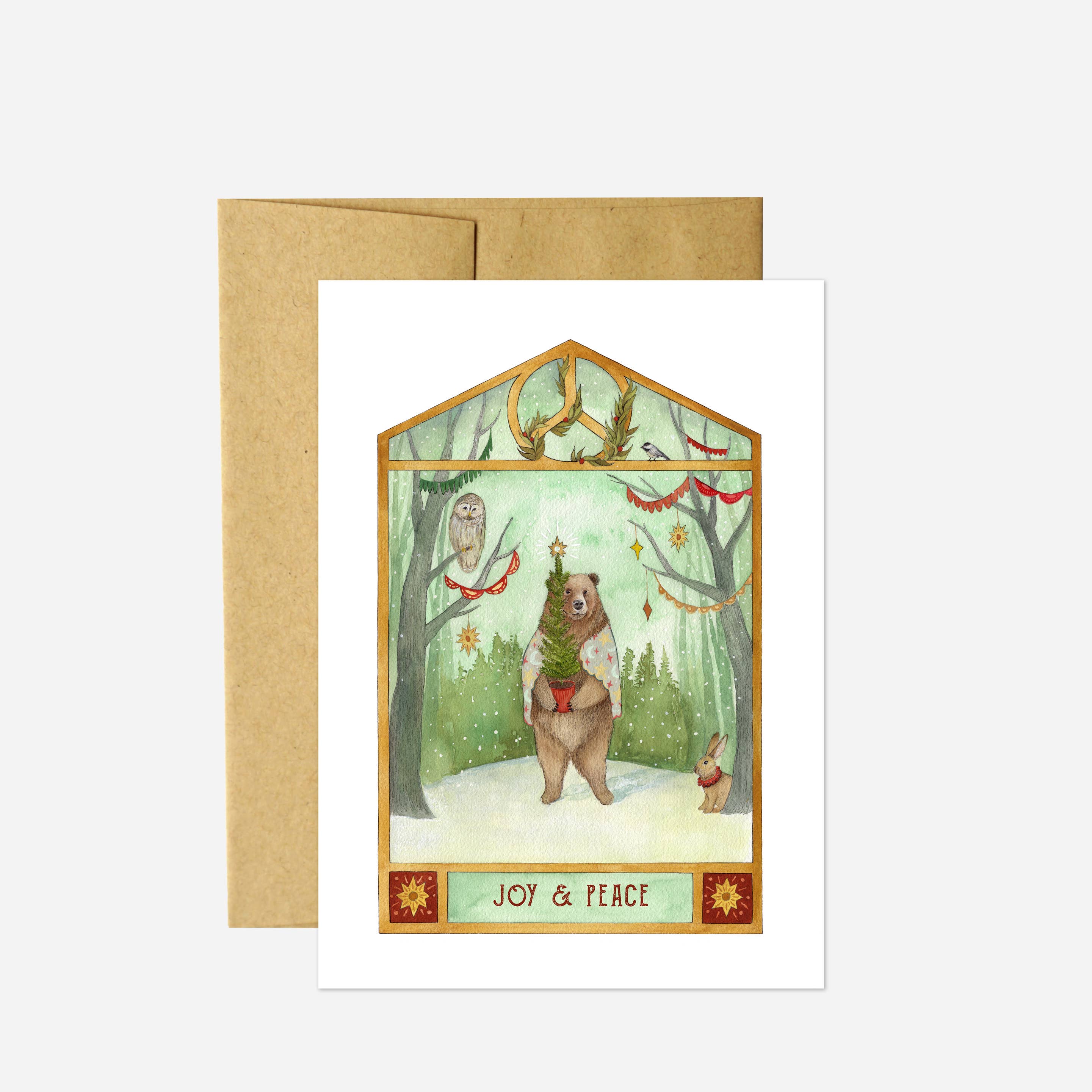 Polanshek of the Hills “Joy & Peace” Greeting Card