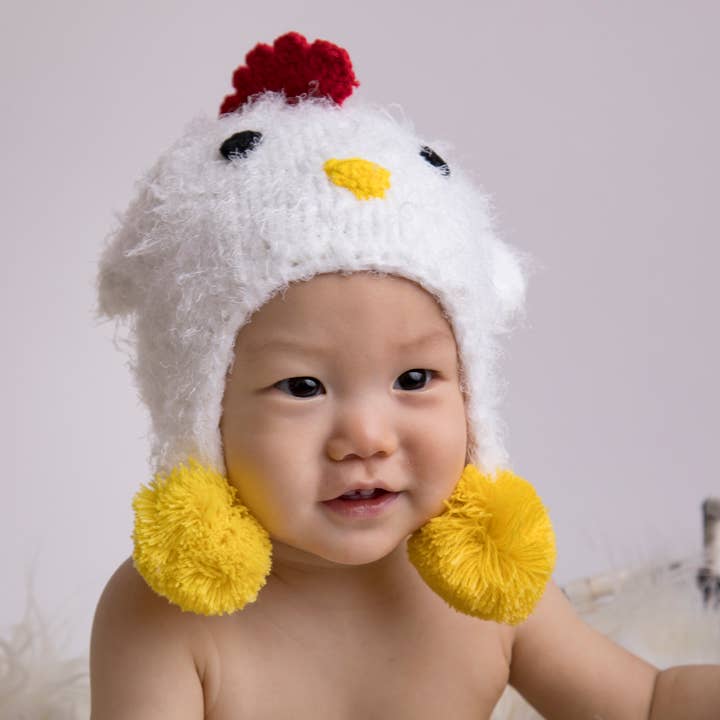 Huggalugs Chicken Earflap Beanie Hat