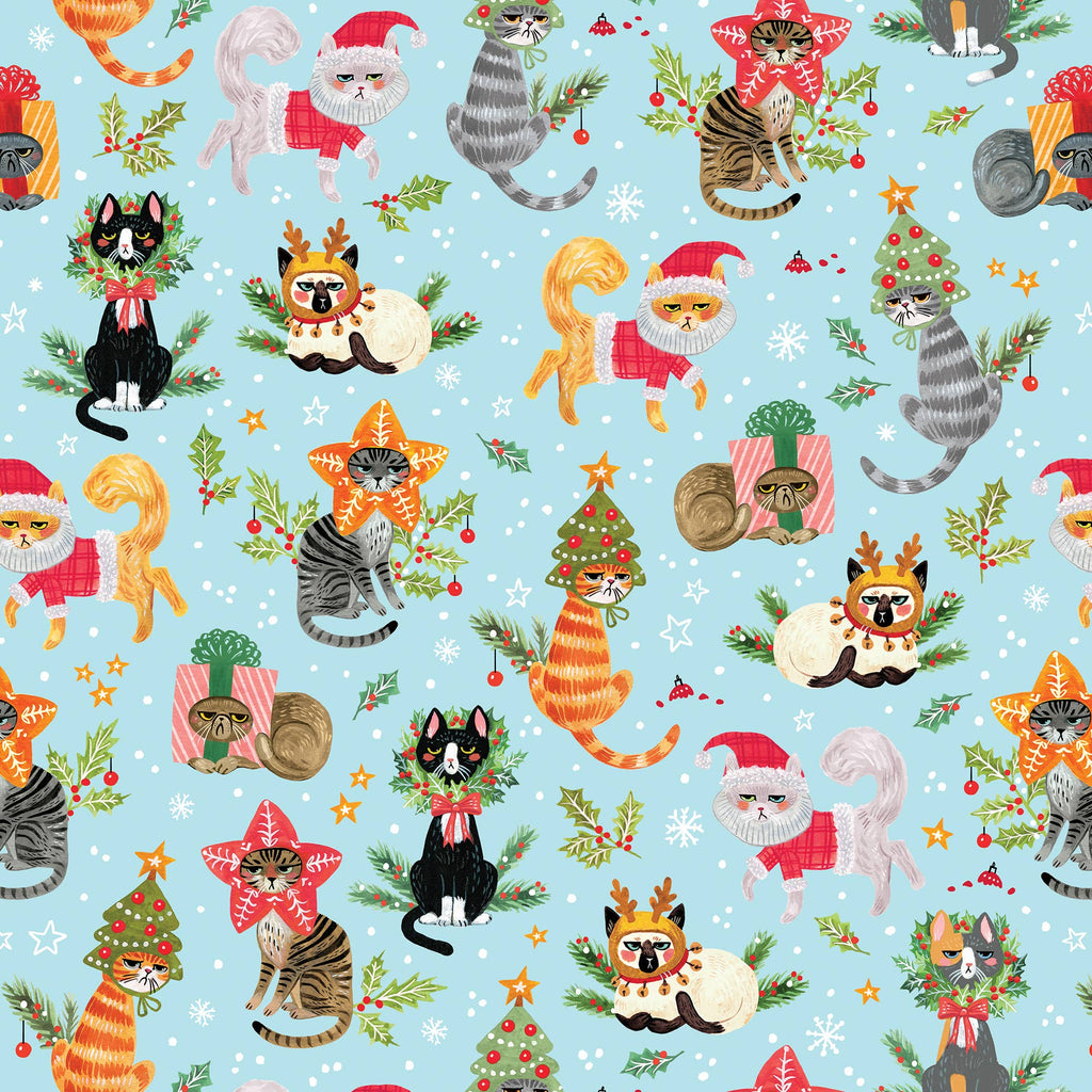 Jillson & Roberts Naughty Cats Holographic Wrapping Paper Roll
